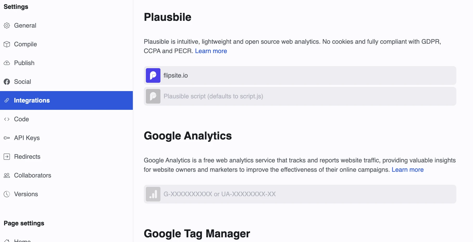 Enabling Plausible analytics on your website with one click